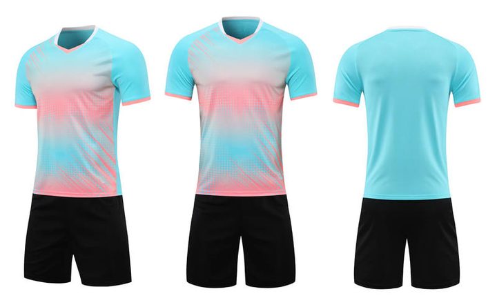 V-neck Short Sleeve Gradient Soccer Jersey – COMBO 2