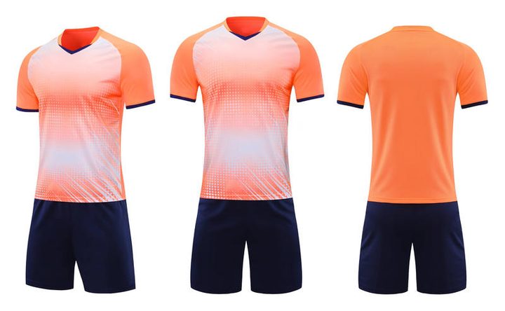 V-neck Short Sleeve Gradient Soccer Jersey – COMBO 4