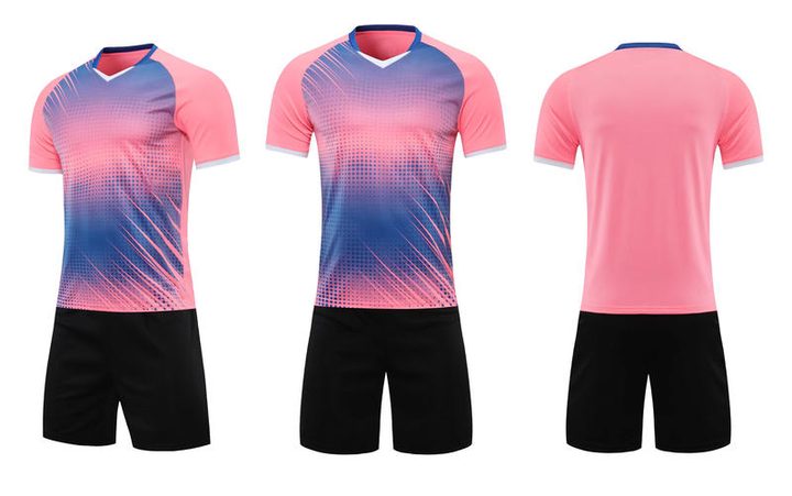 V-neck Short Sleeve Gradient Soccer Jersey – COMBO 5
