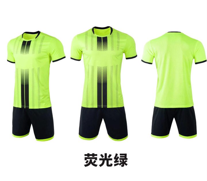 Maglia da calcio a maniche corte con girocollo con righe – COMBO 4