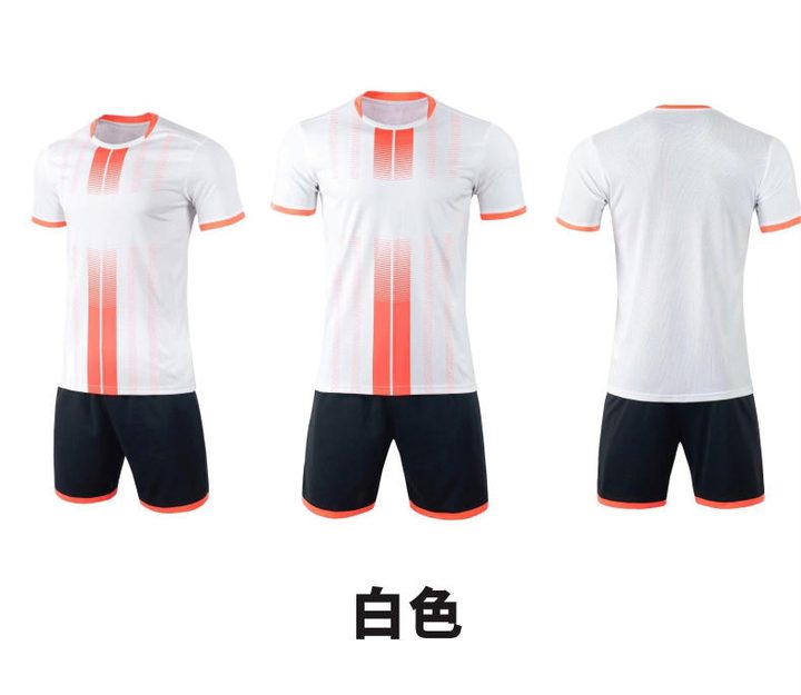 Maglia da calcio a maniche corte con girocollo con righe – COMBO 1