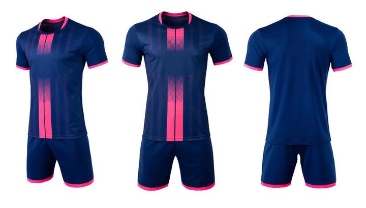 Maglia da calcio a maniche corte con girocollo con righe – COMBO 3