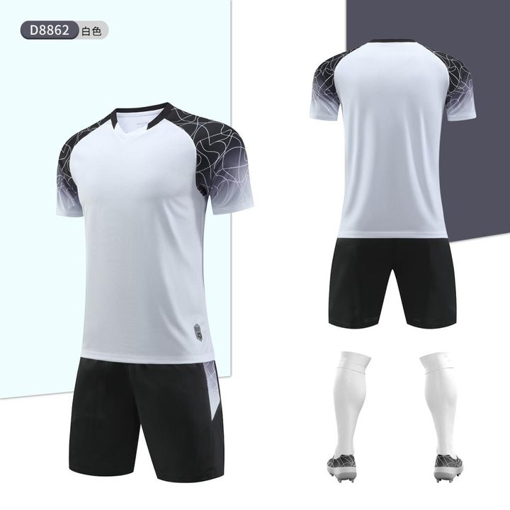 V-neck Short Sleeve Gradient Soccer Jersey – COMBO 2