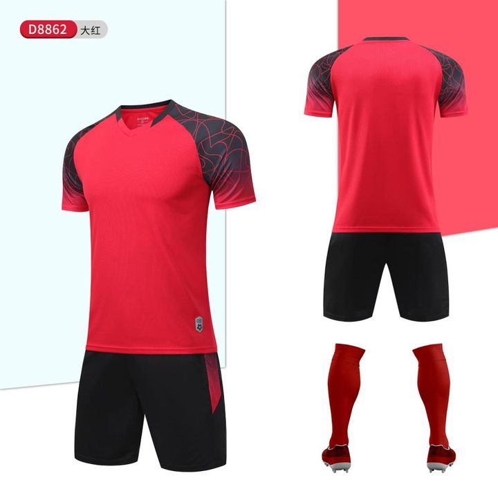 V-neck Short Sleeve Gradient Soccer Jersey – COMBO 1