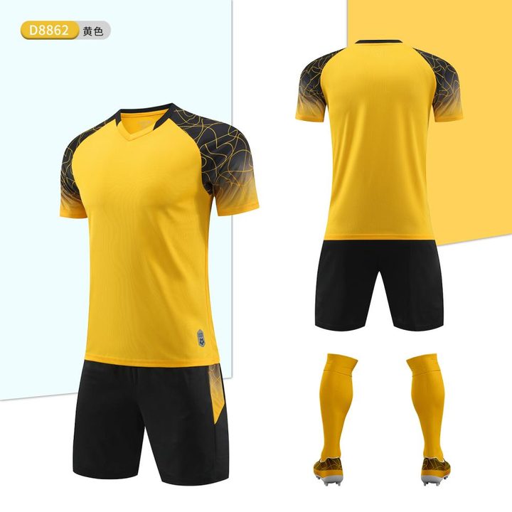 V-neck Short Sleeve Gradient Soccer Jersey – COMBO 5