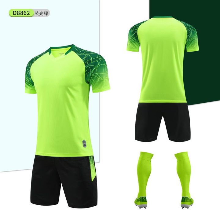V-neck Short Sleeve Gradient Soccer Jersey – COMBO 6