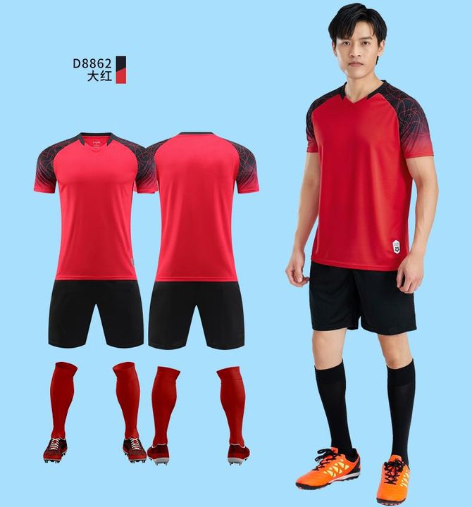 V-neck Short Sleeve Gradient Soccer Jersey – MODEL 2
