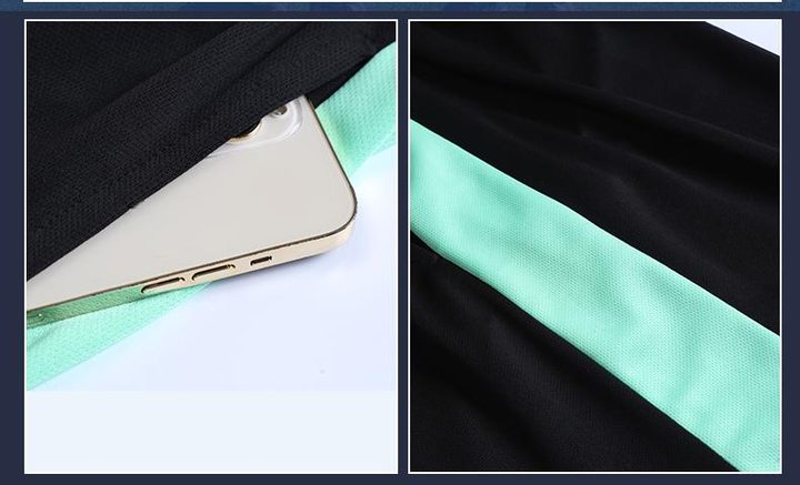 Camisa de futebol de manga curta com gola V com listras – DETAIL 1