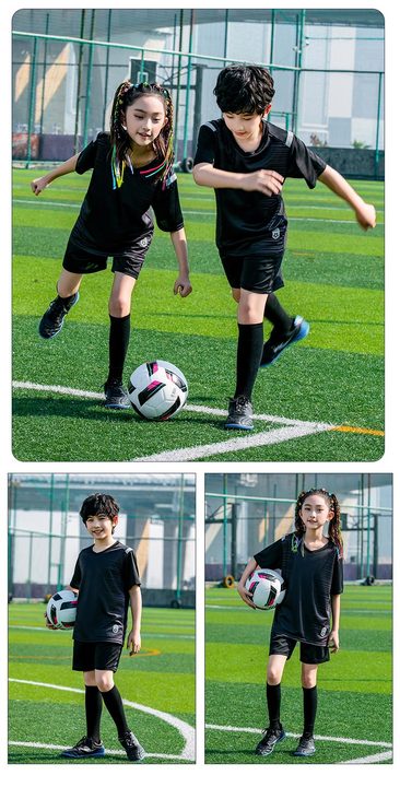 Camisa de futebol de manga curta com gola V com listras – MODEL 2