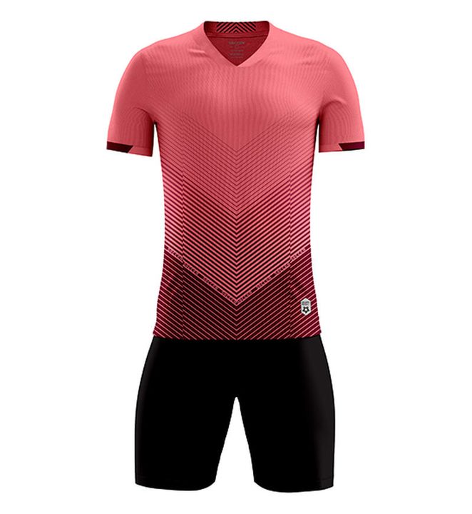 Tricou de fotbal, cu mânecă scurtă, cu decolteu în V și cu degrade – FRONT 3