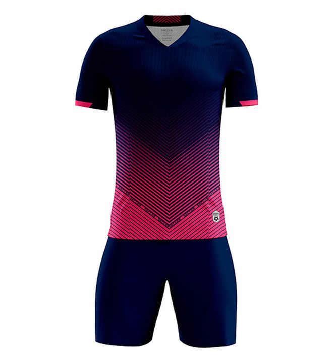 Tricou de fotbal, cu mânecă scurtă, cu decolteu în V și cu degrade – FRONT 5