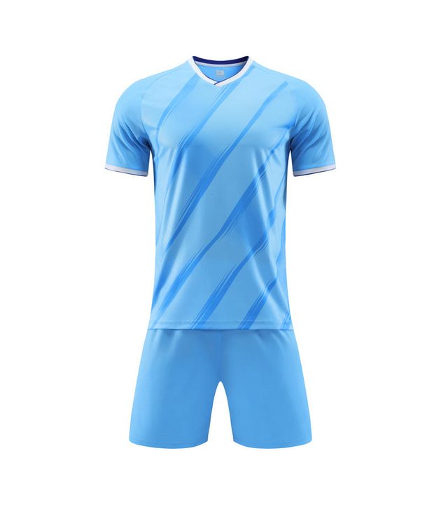 Camiseta de fútbol de manga corta con cuello en V con degradado – FRONT 4