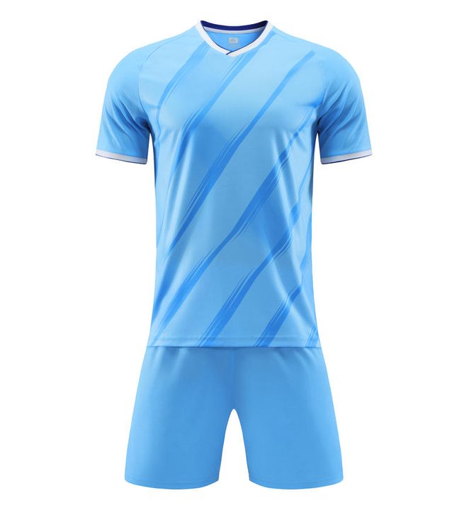 Camiseta de fútbol de manga corta con cuello en V con degradado – FRONT 5