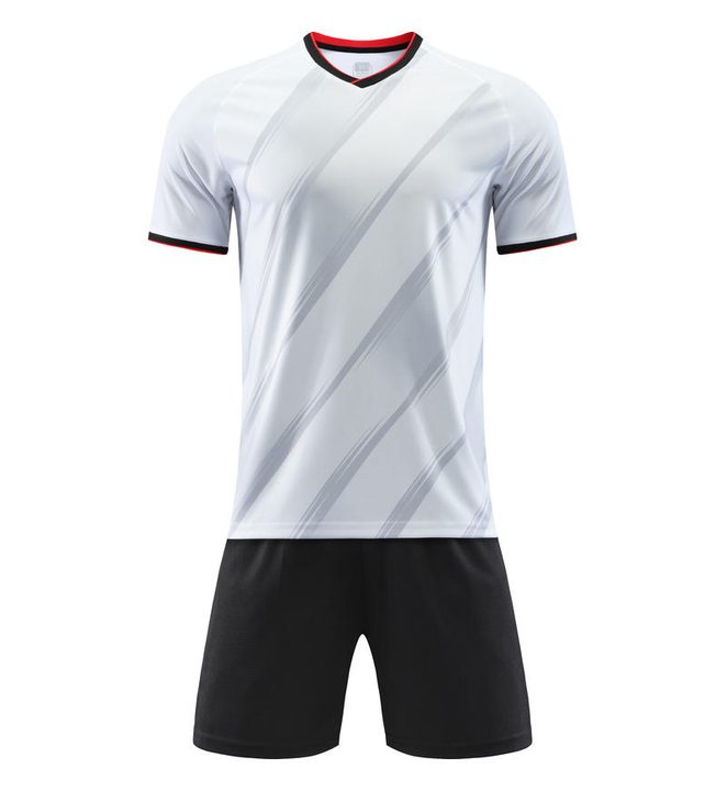 Camiseta de fútbol de manga corta con cuello en V con degradado – FRONT 3