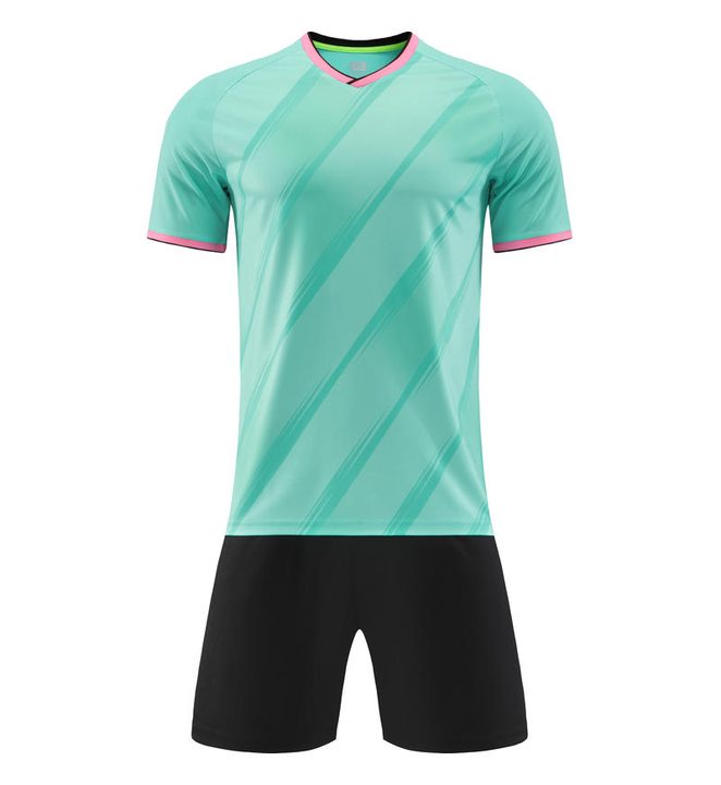 Camiseta de fútbol de manga corta con cuello en V con degradado – FRONT 6