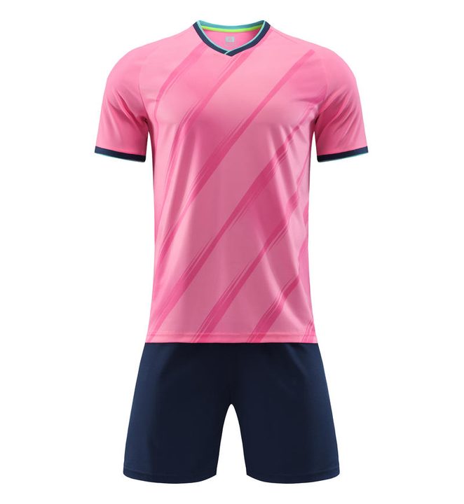 Camiseta de fútbol de manga corta con cuello en V con degradado – FRONT 1