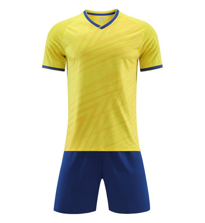 Maglia da calcio a maniche corte con scollo a V con righe – FRONT 2