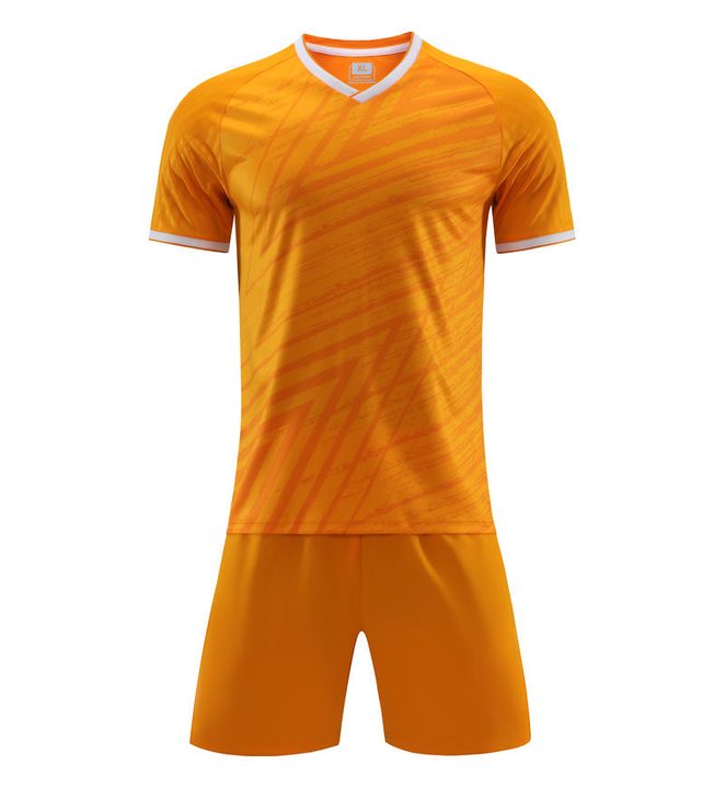 Maglia da calcio a maniche corte con scollo a V con righe – FRONT 6