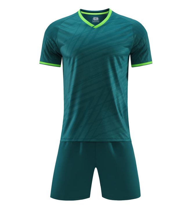 Maglia da calcio a maniche corte con scollo a V con righe – FRONT 7