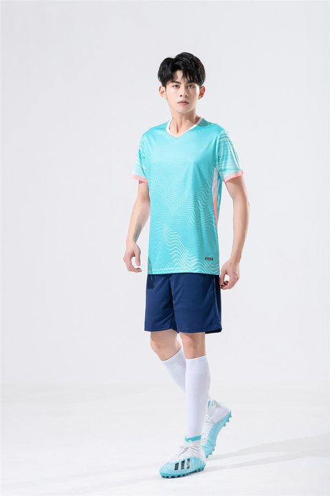 Maglia da calcio a maniche corte con scollo a V con righe – MODEL 3