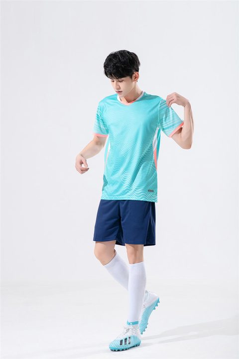 Maglia da calcio a maniche corte con scollo a V con righe – MODEL 4