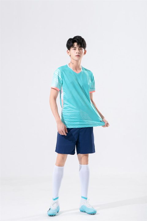 Maglia da calcio a maniche corte con scollo a V con righe – MODEL 5
