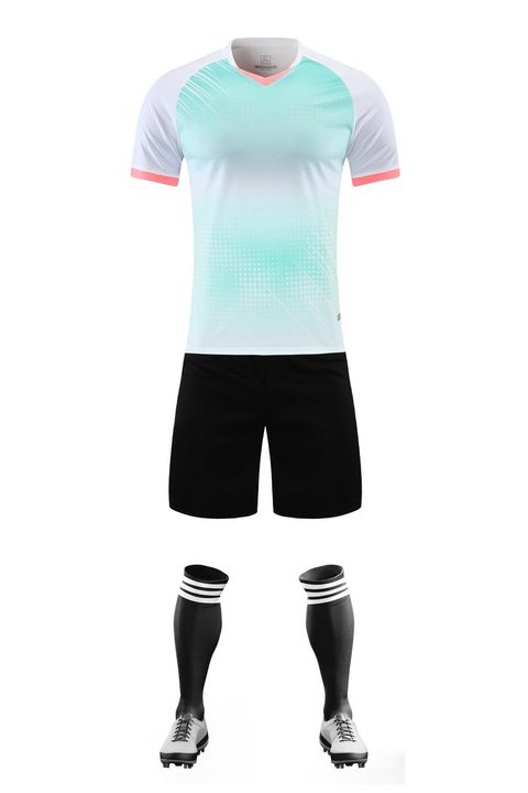 Maglia da calcio a maniche corte con scollo a V con righe – FRONT 5