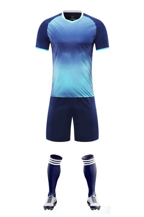 Maglia da calcio a maniche corte con scollo a V con righe – FRONT 4