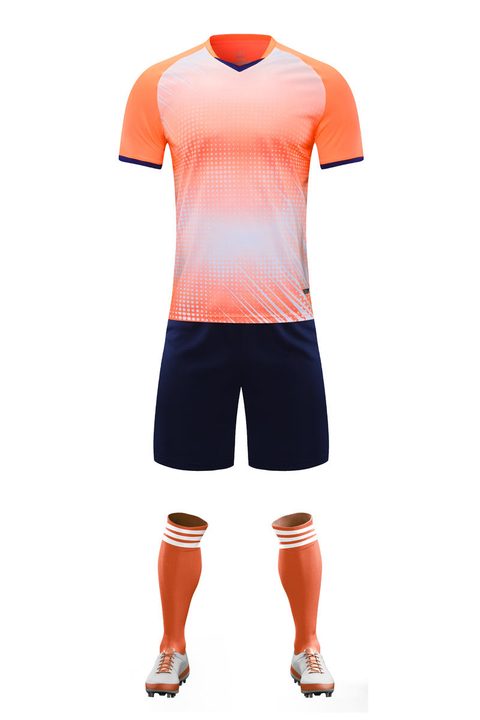 Maglia da calcio a maniche corte con scollo a V con righe – FRONT 6