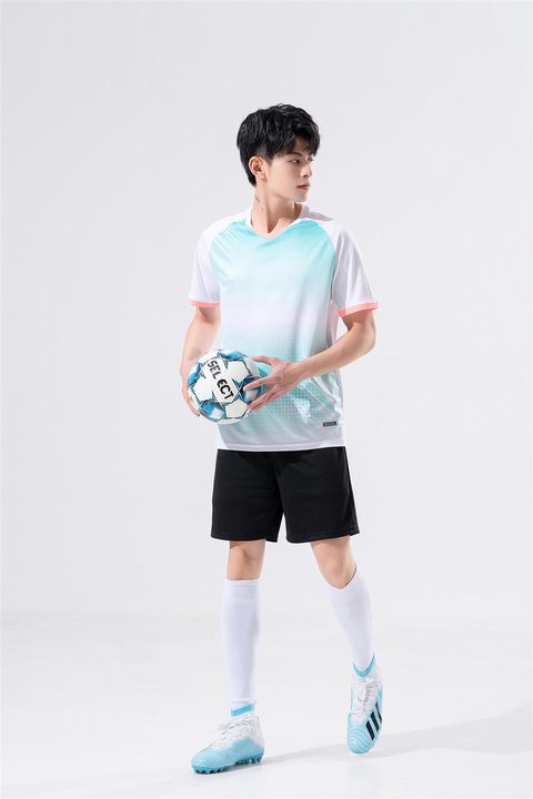 Maglia da calcio a maniche corte con scollo a V con righe – MODEL 6