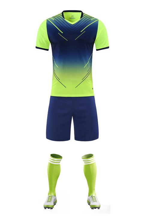 V-neck Short Sleeve Gradient Soccer Jersey – FRONT 4
