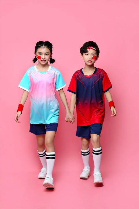 V-neck Short Sleeve Gradient Soccer Jersey – MODEL 4
