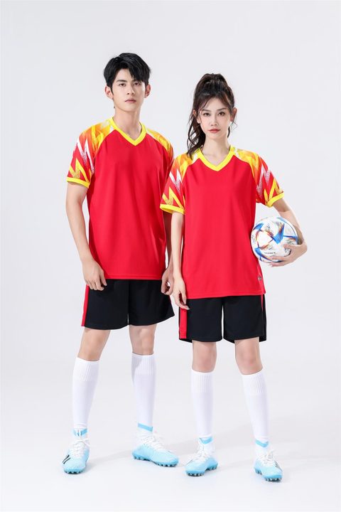 V-neck Short Sleeve Gradient Soccer Jersey – MODEL 2