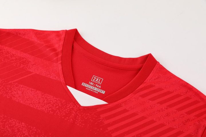 Tricou de fotbal, cu mânecă scurtă, cu decolteu în V și cu dungi – DETAIL 1