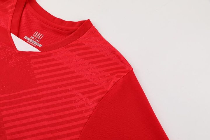 Tricou de fotbal, cu mânecă scurtă, cu decolteu în V și cu dungi – DETAIL 2