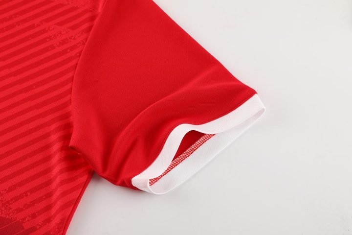 Tricou de fotbal, cu mânecă scurtă, cu decolteu în V și cu dungi – DETAIL 3