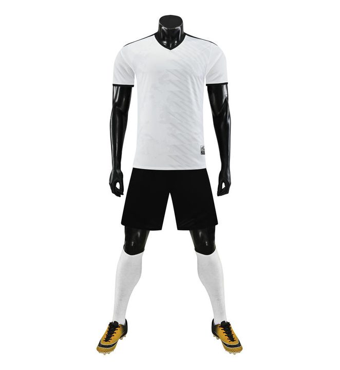 Tricou de fotbal, cu mânecă scurtă, cu decolteu în V și cu dungi – FRONT 5