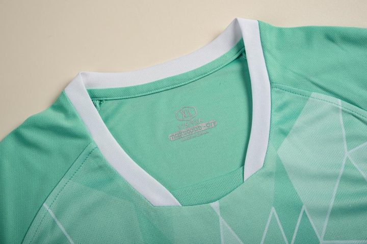 Crew-neck Short Sleeve Geometric Soccer Jersey – DETAIL 1