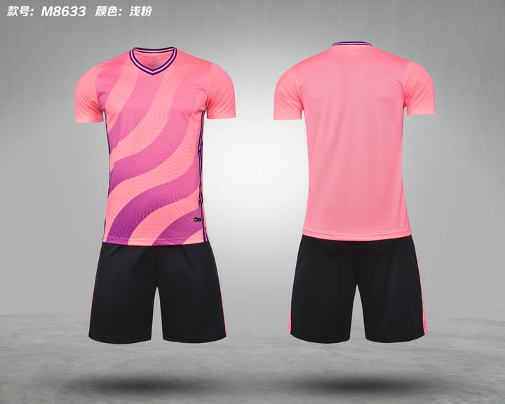 V-neck Short Sleeve Striped Soccer Jersey – COMBO 5