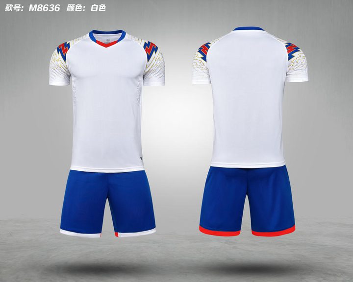 V-neck Short Sleeve Color-block Soccer Jersey – COMBO 1
