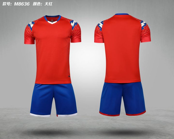 V-neck Short Sleeve Color-block Soccer Jersey – COMBO 4
