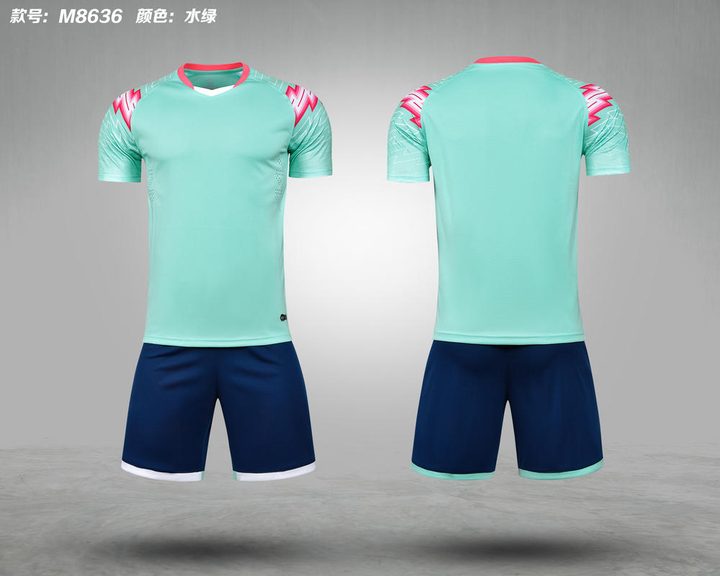 V-neck Short Sleeve Color-block Soccer Jersey – COMBO 2