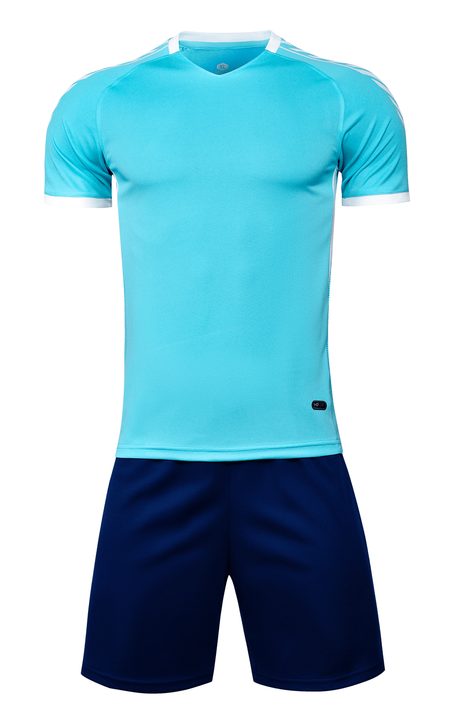 Maglia da calcio a righe a maniche corte con scollo a V – MAIN