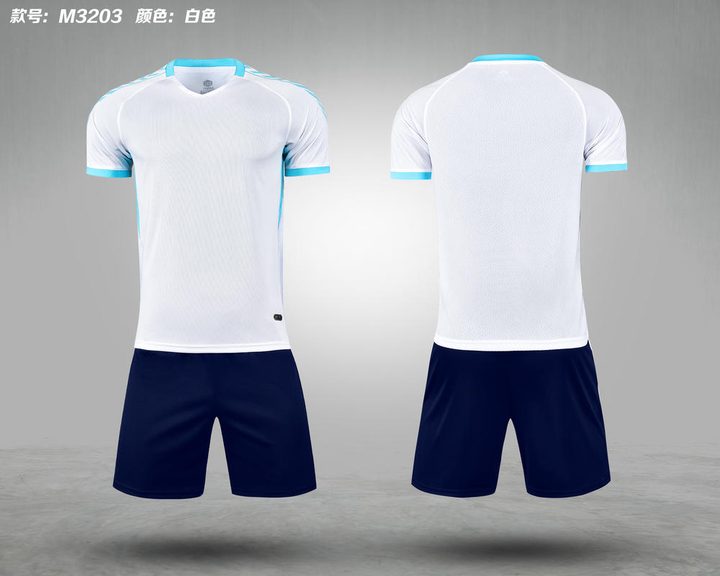 Maglia da calcio a righe a maniche corte con scollo a V – COMBO 4