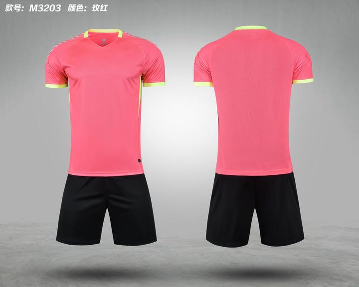 Maglia da calcio a righe a maniche corte con scollo a V – COMBO 5