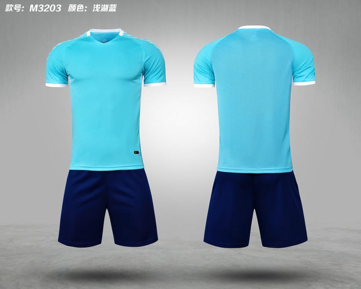 Maglia da calcio a righe a maniche corte con scollo a V – COMBO 1