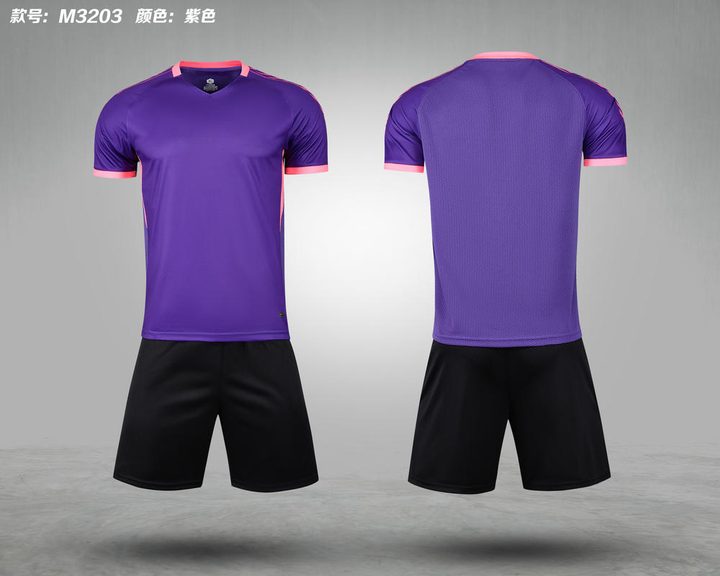 Maglia da calcio a righe a maniche corte con scollo a V – COMBO 3