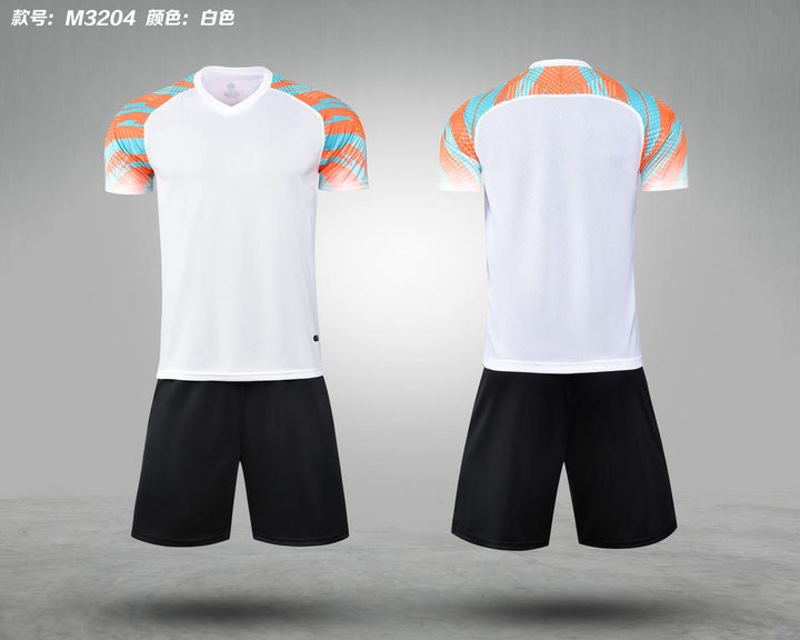 V-neck Short Sleeve Geometric Soccer Jersey – COMBO 2