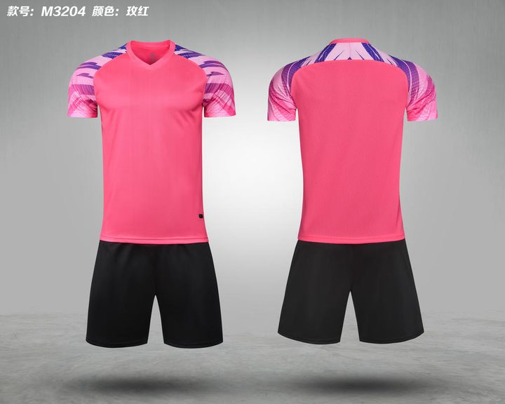 V-neck Short Sleeve Geometric Soccer Jersey – COMBO 5