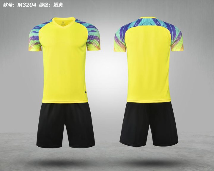 V-neck Short Sleeve Geometric Soccer Jersey – COMBO 3